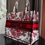 Christian Dior Medium Dior Book Tote Red